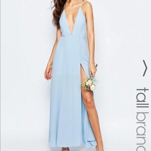 Fame And Partners Tall Cut Out Back Maxi Dress